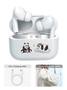 耳塞 无线 可充电无线耳塞 TWS 无线耳机 可爱熊猫降噪触控游戏耳机 运动耳机 - 彩色 - 查看 2