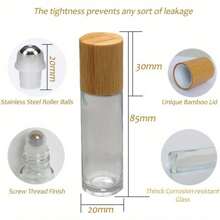 12 Pcs 10ml Refillable Transparent Sample Bottles Glass Bottles Essential Oil Bottles With Stainless Steel Balls Portable And Practical Materials Safe For Daily Perfume Packaging