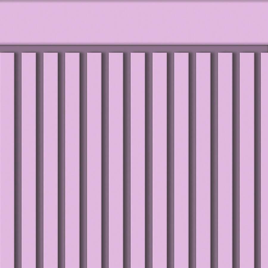 Lilac Lavender Adhesive Slatted Wallpaper With Stripe For Half Wall