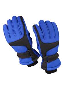 Một đôi găng tay trượt tuyết dày chống thấm nước và lạnh cho trẻ em, chống gió và chống trượt, găng tay trượt tuyết và tuyết ấm áp, đồ dùng mùa đông - Nhiều màu - Xem 4