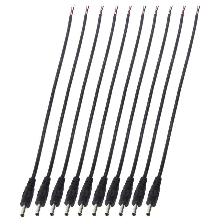 Lot De 10 Câbles D'Alimentation Secteur 2 Broches - 10A 250V - Noirs - DP/N 078390