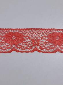 Rigid Lace Piece With 15 Meters 3.8cm Wide Crafts Haberdashery Dresses Fashion Lingerie - Does Not Stretch - 紅色 - 查看 4