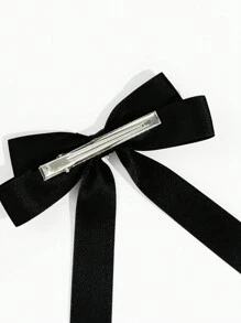 2 piezas Pinzas para el cabello con corazón y lazo con strass para niñas, estilo académico fresco y versátil