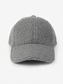 1pc New Women Winter Plush Baseball Cap, Solid Color Casual Snapback Hat, Fashionable & Versatile, Suitable For Large Head Circumference, Warm & Suitable For Outdoor Activities, Travel, Work