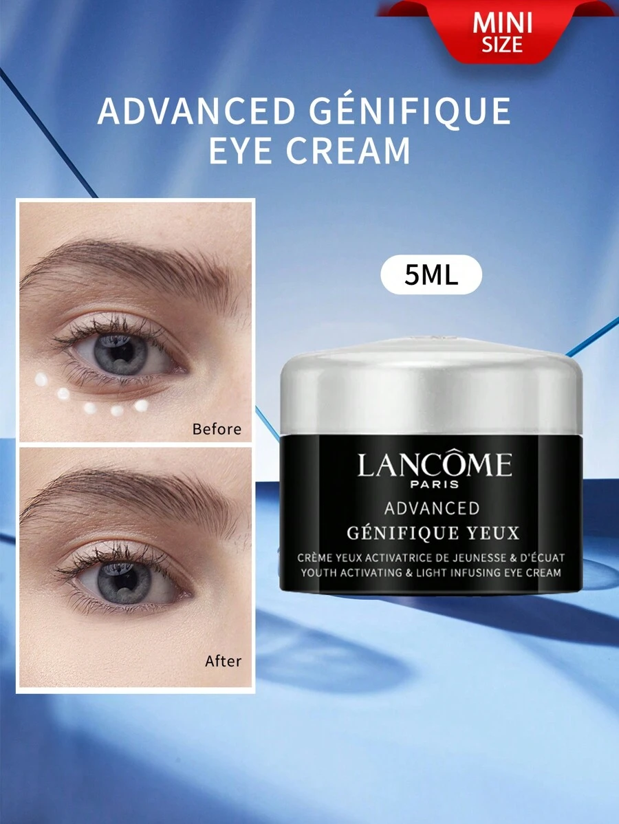 Lancôme Crema de ojos Zojirushi Radiant Glow - Crema revitalizante y luminosa para el contorno de ojos - Reduce los círculos oscuros y las líneas finas, tamaño mini de 0.16 Fl Oz/5ml - 0.16 FL.OZ./ 5ML - Ver 1