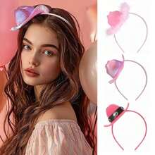 1 件迷你牛仔帽头带发箍发带音乐节成人头饰派对头饰 - 發箍 - 查看 1