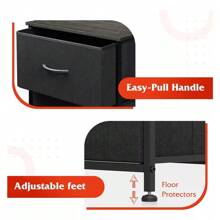 Chest Of Drawers With 4 Drawers, Fabric Structure, Bedroom - Maroon - View 8