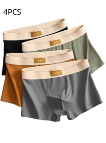 4pcs/Set Men's Underwear, Men's Boxer Briefs, Comfortable & Shorts