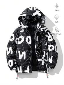 Palton căptușit gros pentru damă, palton căptușit cald cu glugă, versatil