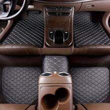 5 pièces Tapis de sol pour voiture, tapis de sol universels imperméables pour sièges avant et arrière, accessoires d'intérieur de voiture en PU