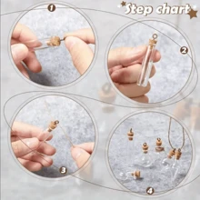 Mini Glass Bottle Set ,Multi Combination Set Mini Glass Spell Jars Set With Cork Stoppers - Bohemian Style Witchcraft Bottles For DIY Crafts, Includes Eye Screws, Funnel & Rope (Mixed Styles) Suitable For Making Pendants And Decorations