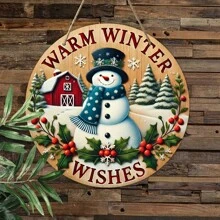 1pc Decorations Wooden Sign Merry Wooden Sign Hanging Decorations Sign, Perfect For Farmhouse Decoration, Kitchen, Garden, Balcony Best Gifts Birthday Home Decor Christmas Decorations Room Decor Christmas Winter Christmas Decorations Home Christmas Gifts Christmas Decor - Multicolor - View 14