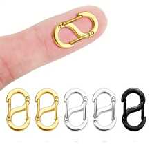 2/1 Pc Tiny S Necklace Clasp, Stainless Steel Double Opening Bracelet Shorteners Mini S Hooks Clips For Small Keychain, Bracelets, Pendant, Carabiner Necklace Jewelry Making - Multicolor - View 9