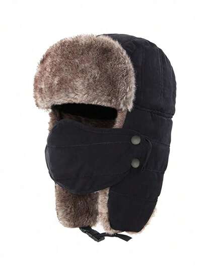 قبعة شتوية ناعمة موحد اللون جنسية مناسبة للطقس البارد للأنشطة الخارجية مثل التزلج والصيد والتنزه، ارتداء عادي