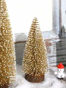 2pcs Christmas Mini Snowflake Christmas Tree Landscape Decoration Crafts Decoration,Holiday Party Christmas Home Decoration Window Counter Desktop Scene Decorations, Gifts For Family At Christmas Birthday Christmas Decorations Room Decor Winter