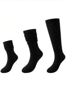 6 đôi tất dày ấm áp cho nữ dùng khi chơi thể thao ngoài trời, màu đen, thích hợp cho mùa thu/đông - màu đen - Xem 3