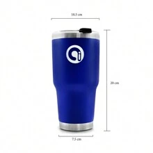 ANDROMEDA INC Vaso Térmico Para Bebidas Calientes O Frías Con Tapa Hermética 840 ml (30oz) Termo Acero Inoxidable - Azul - Ver 7