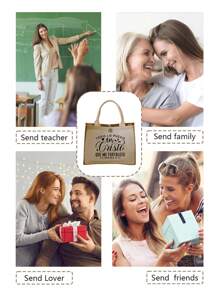 Túi vải lanh phối màu, họa tiết chữ đen, là món quà cá nhân hóa hoàn hảo cho đám cưới, sinh nhật, tiệc bãi biển, ngày lễ, v.v. Đây là món quà tuyệt vời dành cho phụ nữ, mẹ, giáo viên, bạn bè, phù dâu, học sinh, v.v. Túi vải có sức chứa lớn cũng thích hợp cho mùa tựu trường và Ngày Nhà giáo. Thiết kế đơn giản, sức chứa rộng rãi, tính di động và phong cách giản dị khiến đây trở thành một chiếc túi mua sắm đa năng. Thiết kế mới. - Nhiều màu - Xem 9