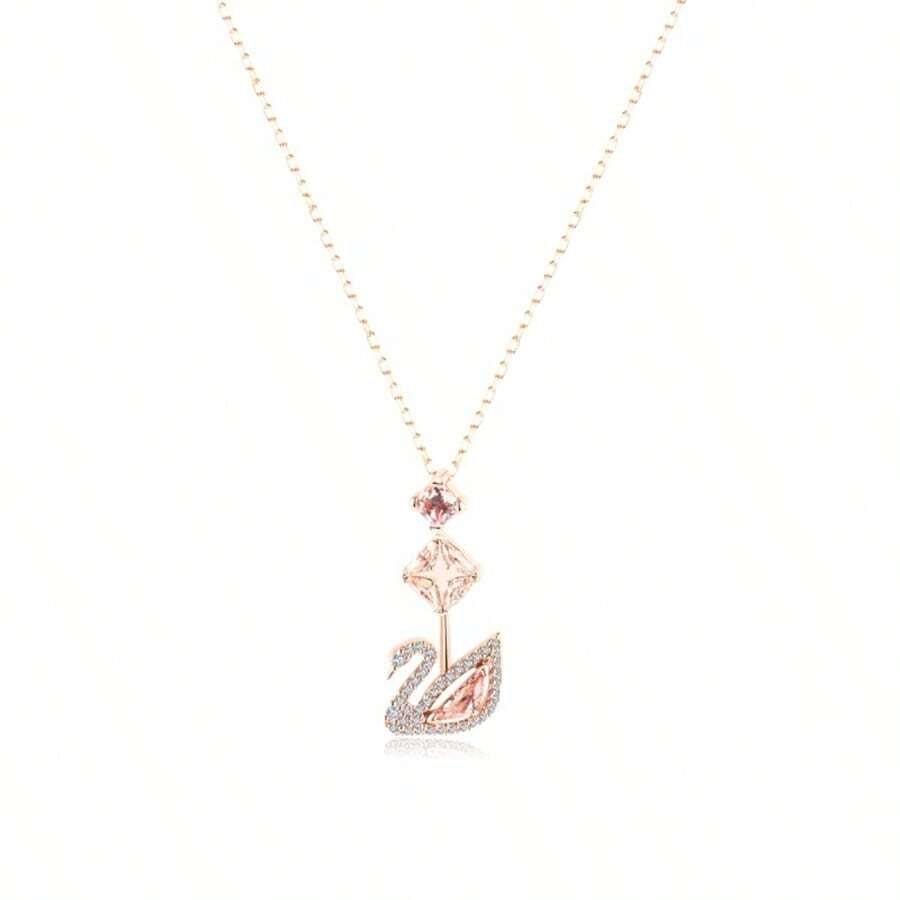 Swarovski 施华洛世奇天鹅撞色女士项链 5473024 - 5473024 粉紅色 - 查看 1