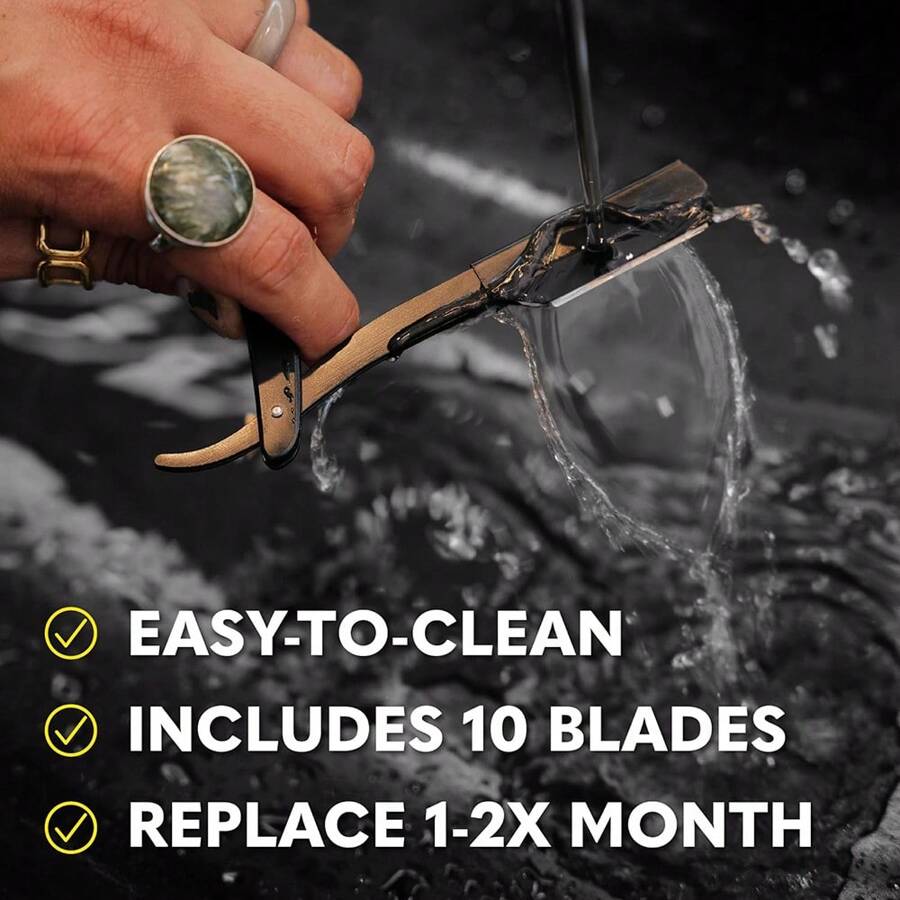 Men's Straight Edge Razor Barber Style Straight Razor Set With