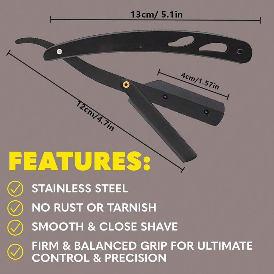 Men's Straight Edge Razor Barber Style Straight Razor Set With