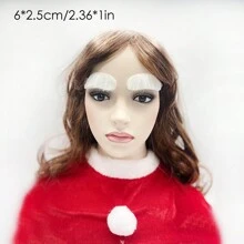 1 件圣诞装饰配件，圣诞老人胡须面具，圣诞帽服装，圣诞派对角色扮演装饰，圣诞节节日装饰，享受节日气氛 - 彩色 - 查看 6