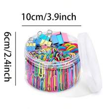 240 件/盒终极办公整理套件 - 耐用活页夹、纸张和橡皮筋，各种尺寸，实现无缝文件管理，非常适合学校和工作用品（组件颜色随机） - 多色 - 查看 3