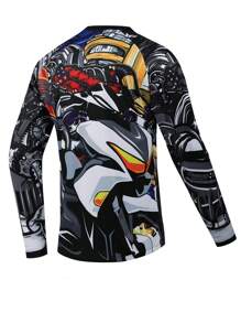 TELEYI Boyfriend Style Men's Long Sleeve Motocross Cycling Jersey Downhill Mountain Bike MTB Shirts Offroad DH Motorcycle Motocross Clothing