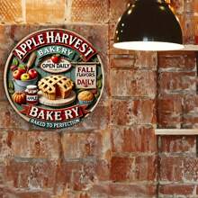 1 件 8x8 英寸复古风格苹果丰收金属墙艺术金属板画标志圆形金属牌匾装饰厨房装饰厨房功能贴纸家居装饰酒店装饰花园庭院装饰酒吧装饰房间装饰墙面装饰餐厅装饰咖啡厅装饰车库装饰农场装饰样式随机发货 20 厘米 * 20 厘米，家居装饰，房间装饰，墙面装饰 - 彩色 - 查看 4