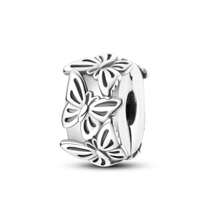 1 Pc Silver Plated Clip Charms Collection Vintage Exquisite Good Details Dragonfly Star Blue Eye Clip Bead Charm Suitable For Bangle Bracelet Necklace Beads For Diy Jewelry Makingwomen Jewelry Gift For Girl