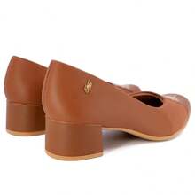 Usaflex Pump Shoe With Block Heel And Nappa Leather Bunion - 鏽棕色 - 查看 4