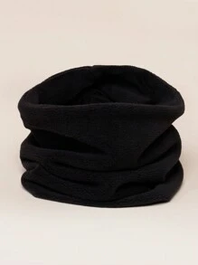 1pc Kids Solid Color Fleece Thicker Soft Neck Warmer, Unisex Outdoor Warm Scarf For Autumn/Winter - 1PC - View 14