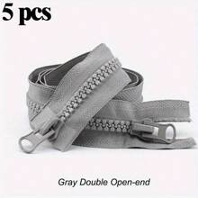 5 Pcs Meetee 8# Resin Zippers Close-End Open-End Long Auto Lock Zip For Coat Bags Tent Zipper Repair Sewing Accessory - 8# Resin - View 16