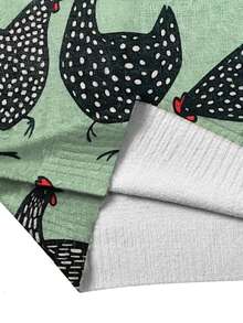 Maglione stile casual oversize con grafica di gallo