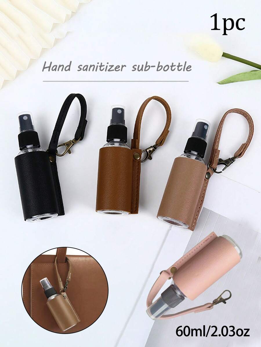 2.03 Fl Oz/60ml Refill Bottle, Portable Hanging Sprayer Bottle With Case, Suitable For Hand Sanitizer, Perfume, Spray Bottle, Clear Empty Bottle, Travel Perfume Container, Travel Essential, Gift For Travelers, School Supplies, Holiday Camping Accessories, Mini Perfume For Women, Beach Perfume - Multicolor - View 1