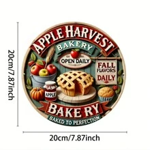 1 件 8x8 英寸复古风格苹果丰收金属墙艺术金属板画标志圆形金属牌匾装饰厨房装饰厨房功能贴纸家居装饰酒店装饰花园庭院装饰酒吧装饰房间装饰墙面装饰餐厅装饰咖啡厅装饰车库装饰农场装饰样式随机发货 20 厘米 * 20 厘米，家居装饰，房间装饰，墙面装饰 - 彩色 - 查看 5
