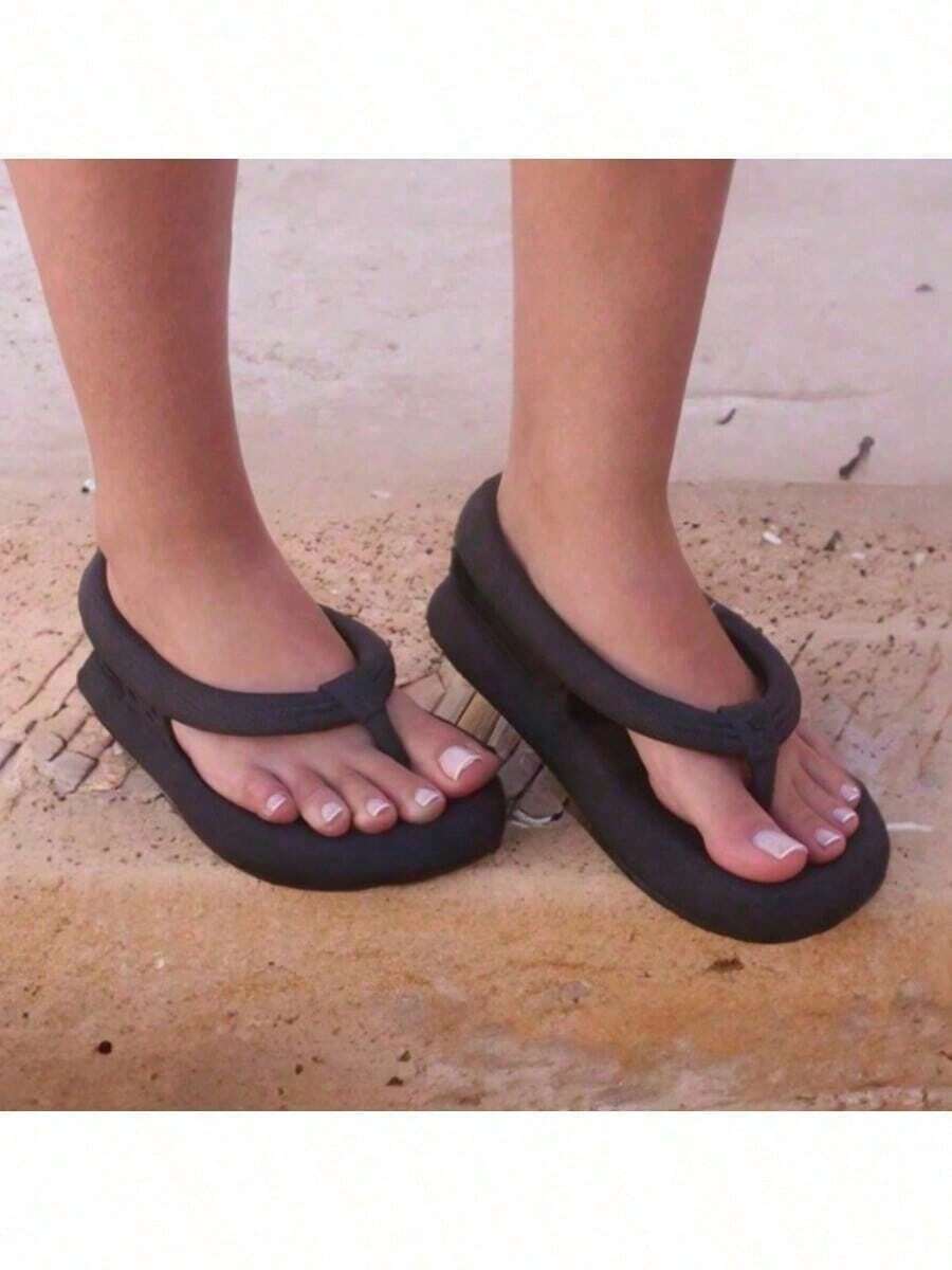 Cloud Flip Flop Flip Flop Rear Launch Lightweight And Comfortable - 黑色 - 查看 1