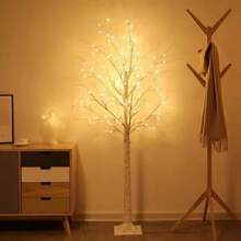 1Pc 4FT/72LED,6FT/156LED Berkenboom Licht,8 Functies, Lamp Vloer Kunstmatige Berkenboom Met Licht Voor Thuis Festival Feest Verjaardag Bruiloft,Kerstdecoratie,Thanksgiving Decoratie,Woonkamerdecoratie,Binnen- En Buitendecoratie,Kamerdecoratie Kerstdecoratie Kerstlicht Slaapkamerdecoratie Woondecoratie Feestdecoratie Vakantie Festivalkerstcadeau Thanksgiving Kerstboomdecoratie Ornamenten