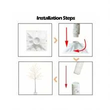 1Pc 4FT/72LED,6FT/156LED Berkenboom Licht,8 Functies, Lamp Vloer Kunstmatige Berkenboom Met Licht Voor Thuis Festival Feest Verjaardag Bruiloft,Kerstdecoratie,Thanksgiving Decoratie,Woonkamerdecoratie,Binnen- En Buitendecoratie,Kamerdecoratie Kerstdecoratie Kerstlicht Slaapkamerdecoratie Woondecoratie Feestdecoratie Vakantie Festivalkerstcadeau Thanksgiving Kerstboomdecoratie Ornamenten