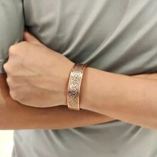 Pure Copper Magnetic Bracelets For Men Women Adjustable 15.5mm Wide Cuff Bangles Vintage Health Energy Magnet Jewelry