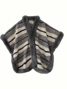 1pc Unisex Elegant Jacquard Shawl - Oversized Fluffy Scarf, Decorative And Windproof - Suitable For Going Out, Warm - Multicolor Shawl - View 10