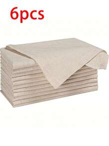2/6/12/300pcs Beige Linen-Look Napkins, Suitable For Banquet, Dining, Restaurant, Kitchen, Dining Table Decor