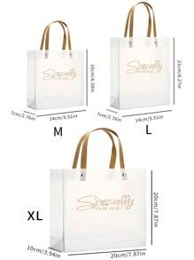 1/5/10 件优质礼品袋，厚磨砂手提包，配丝带和感谢卡，薰衣草图案，圣诞节 - 綠色 - 查看 5