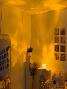 1 đèn chiếu xoay Dreamy Flame & Water Wave, nhiều chế độ màu, đèn ngủ máy chiếu tạo bầu không khí đa năng, quà tặng lãng mạn hoàn hảo cho sinh nhật và ngày lễ - Nhiều màu - Xem 3