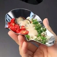 1pc/2pcs/4p Modern Stainless Steel Butterflies Shaped Sauce Dish And Cooking Utensils Holder Plate, Ideal For Daily UseSchool Supplies,Christmas Gift