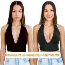 Snowy Sticky Inserts, Snowy Inserts Bra, Instant Boost Sticky Inserts By Snowy, Snowy Care Sticky Inserts, Double Sided Adhesive Bra Cup, Push Up, Waterproof - 杏色 - 查看 6