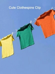 10/20/30/40/50/100PCS Mini Photo Clips Natural Wooden Small Clothespins, For Arts And Crafts Display And Hanging Decorative Pictures, DIY Handmade Crafts, Mini Clothespins For Drying Clothes & Hanging Postcards - Multicolor - View 5