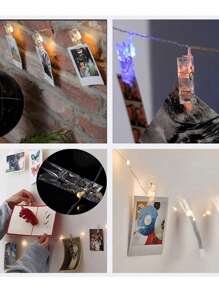 10/20/30/40/50/100PCS Mini Photo Clips Natural Wooden Small Clothespins, For Arts And Crafts Display And Hanging Decorative Pictures, DIY Handmade Crafts, Mini Clothespins For Drying Clothes & Hanging Postcards - Multicolor - View 3