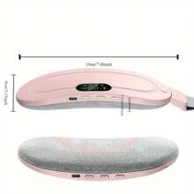 2pcs Heating Waist Belt For Menstrual Cramps Relief, Portable Cordless Heating Waist Pad For Stomach With 3-Speed Temperature Adjustment And 4-Speed Massage Modes, Portable Electric Fast Heating Belly Wrap Belt For Women - Pink - View 4