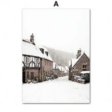 1 buc. Pictură pe pânză, modern, la modă, peisaj de iarnă, copac, elan, cerb, veveriță, pin, casă din lemn, câmp, peisaj, model, afișe pentru decorarea interioară, sufragerie, dormitor, fundal, artă de perete, imagine de design, cadouri funky, fără cadru